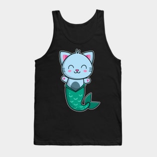 Purrmaid Cat Lover Mermaid Kitty Magical Meowmaid Gift graphic Tank Top